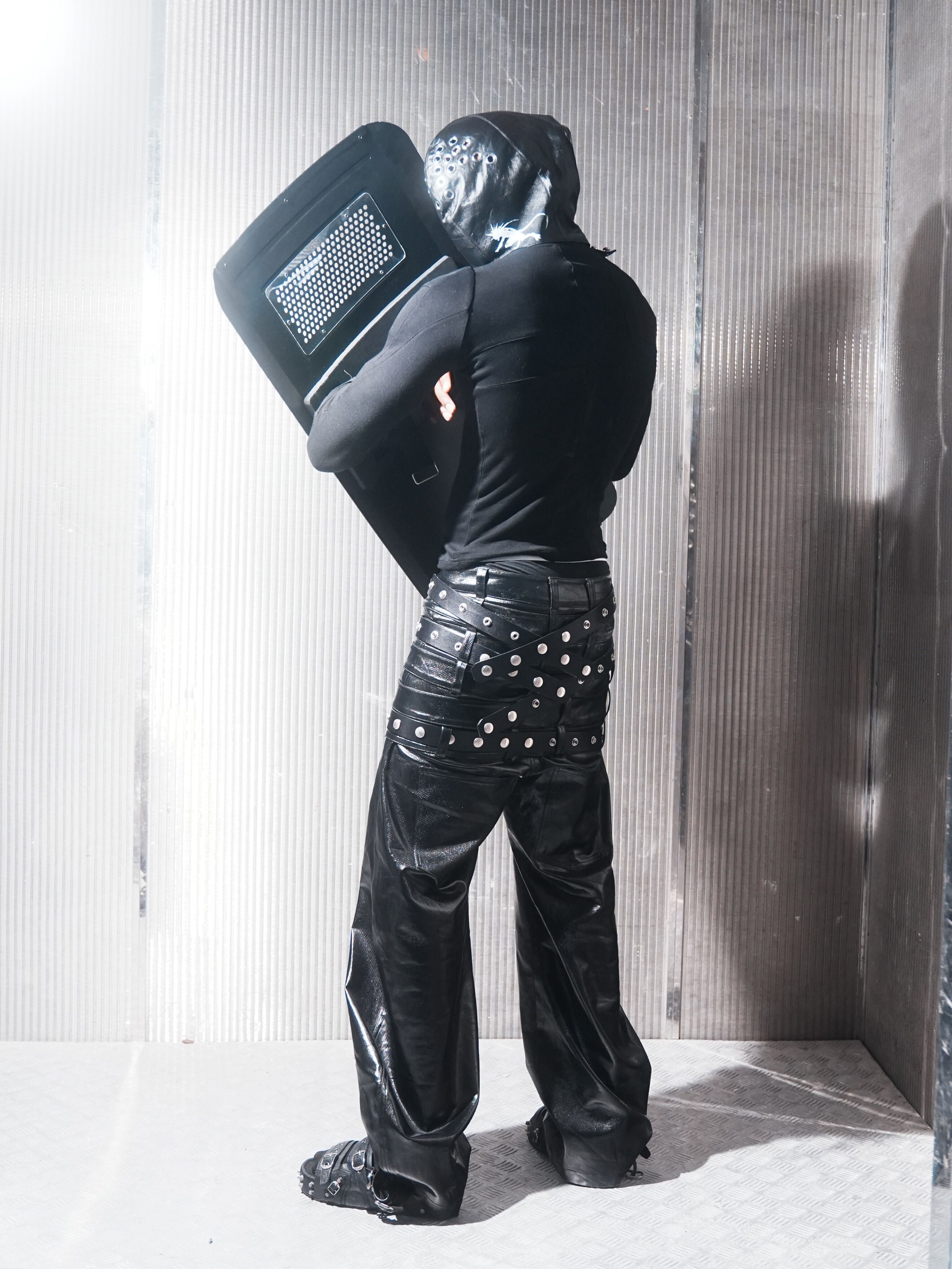 REBEL WAVE | Multi-Waist Coated Biker Pants - PSYLOS 1, REBEL WAVE | Multi-Waist Coated Biker Pants, Jeans, REBEL WAVE•JAPAN, PSYLOS 1