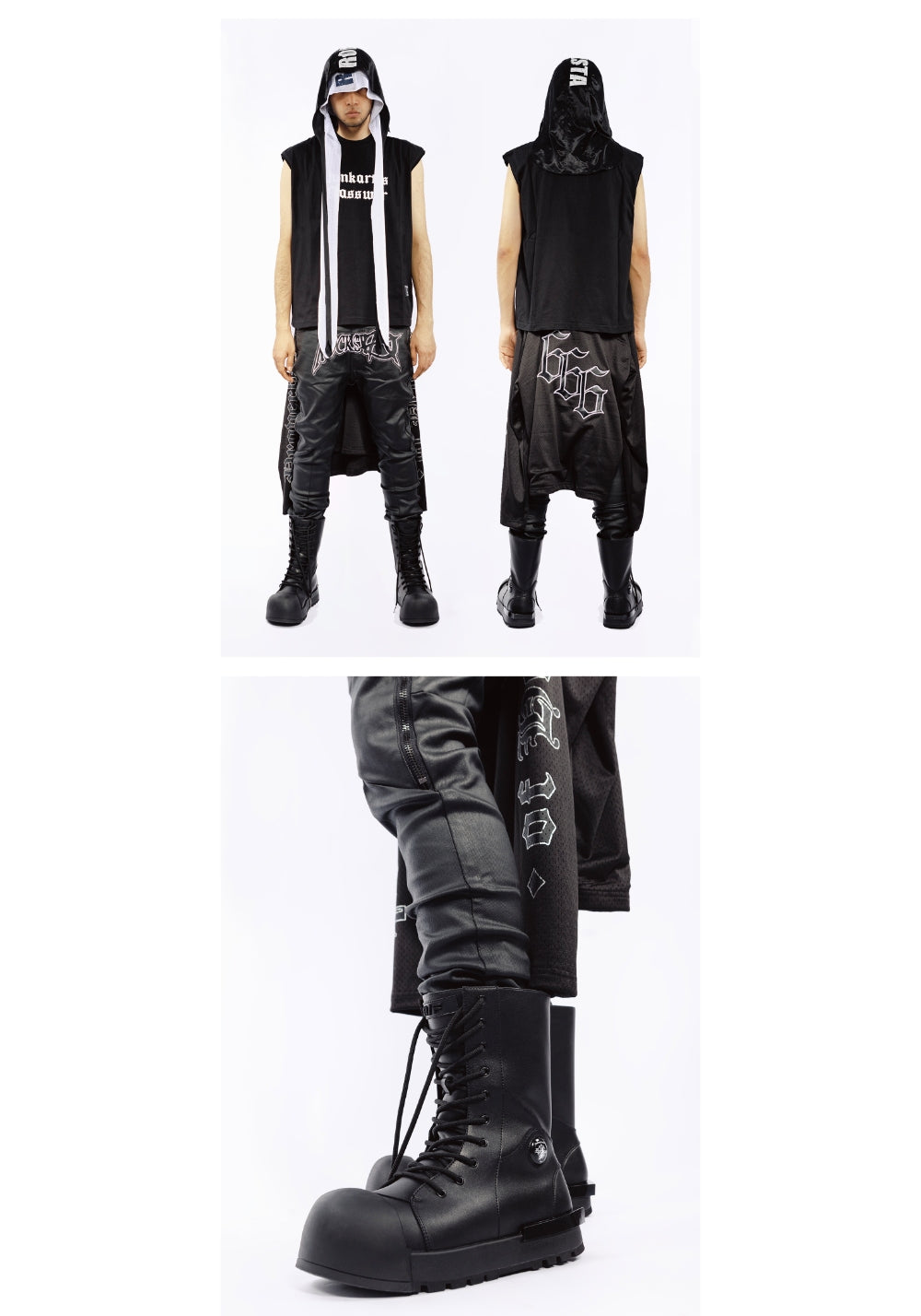 FVVO丨Ironclad Beetle PU Black Leather Boots-Black - PSYLOS 1, FVVO丨Ironclad Beetle PU Black Leather Boots-Black, Boots, FVVO&ROCKSTA•JAPAN, PSYLOS 1