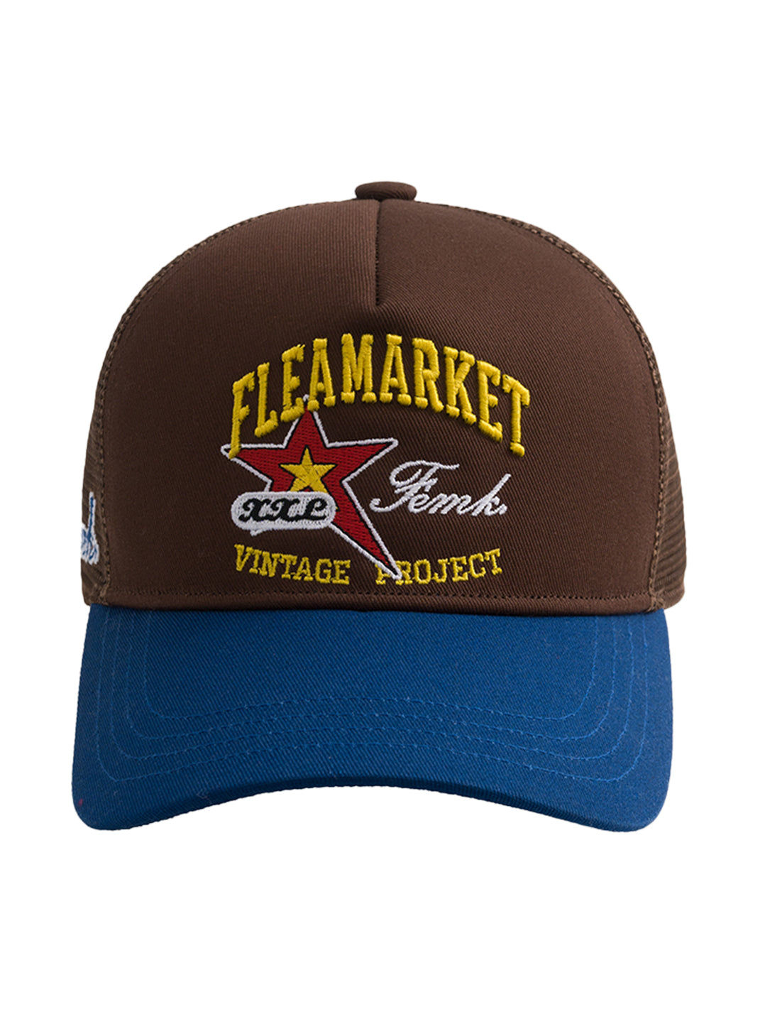 FLEAMARKET | Color Block Stitchwork Curve Brim Trucker Hat - PSYLOS 1, FLEAMARKET | Color Block Stitchwork Curve Brim Trucker Hat, Hats, FLEAMARKET, PSYLOS 1