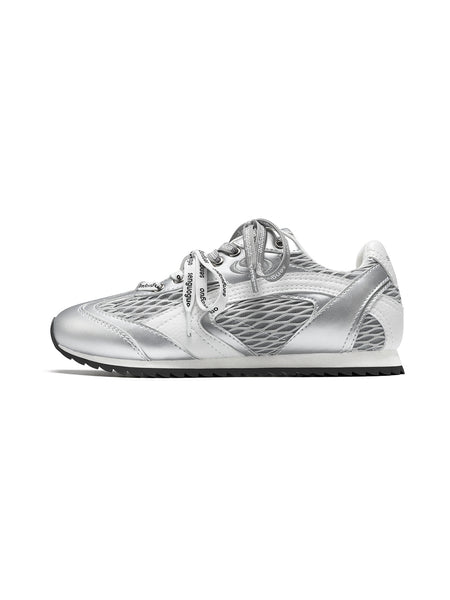 SENGUOGUO | The "Forrest Gump" Mesh Layered Laces Sneaker-Silver - PSYLOS 1, SENGUOGUO | The "Forrest Gump" Mesh Layered Laces Sneaker-Silver, Unisex Shoes, SENGUOGUO, PSYLOS 1