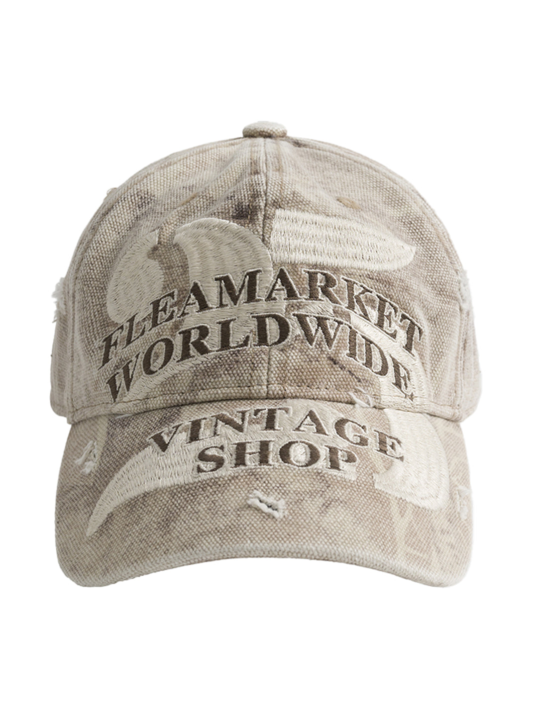 FLEAMARKET | "Worldwide" 25 Washed Curve Brim Baseball Cap - PSYLOS 1, FLEAMARKET | "Worldwide" 25 Washed Curve Brim Baseball Cap, Accessories, FLEAMARKET, PSYLOS 1