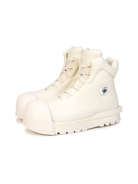 FVVO丨R/F White Architectural Round-Toe Combat Boots - PSYLOS 1, FVVO丨R/F White Architectural Round-Toe Combat Boots, Boots, FVVO&ROCKSTA, PSYLOS 1