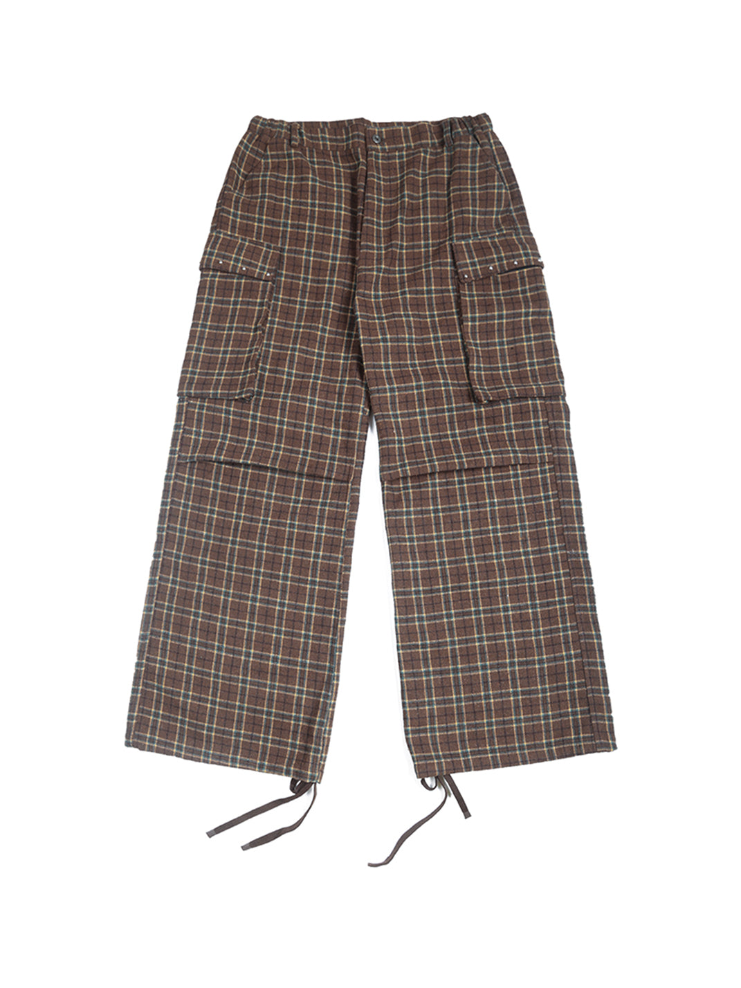 TREclub | Earth Tone Plaid Straight Leg Cargo Pants - PSYLOS 1, TREclub | Earth Tone Plaid Straight Leg Cargo Pants, Men's Wear, TREclub, PSYLOS 1