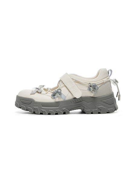 EBLAN丨"Meadowlands" Hybrid Quick-Lace Velcro Ballet Trainer-Gray - PSYLOS 1, EBLAN丨"Meadowlands" Hybrid Quick-Lace Velcro Ballet Trainer-Gray, Mary Jane shoes, EBLAN, PSYLOS 1