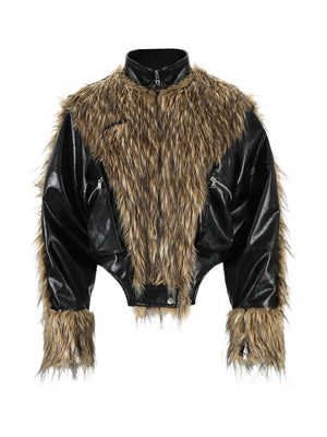 NOLA | Fur Patching Leather Jacket