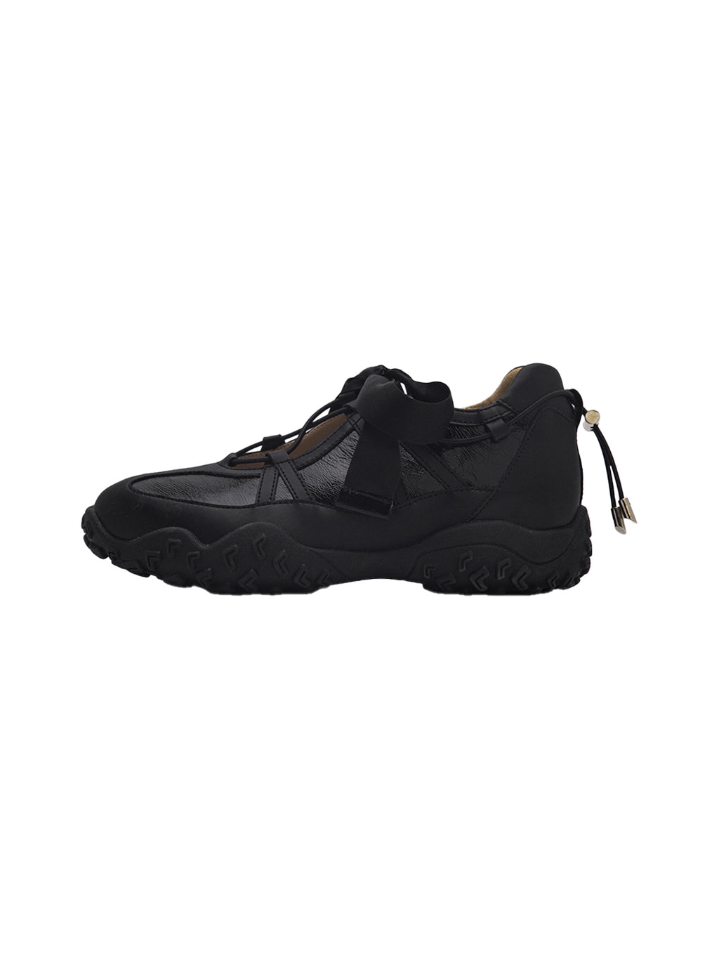 UNCLEWEN | Quick Lace Ribbon Ballet Trainer With Removable Insole-Black - PSYLOS 1, UNCLEWEN | Quick Lace Ribbon Ballet Trainer With Removable Insole-Black, Retro Trainers, UNCLEWEN, PSYLOS 1