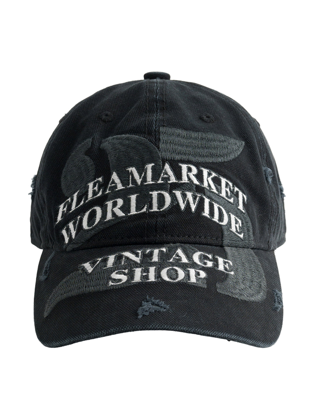 FLEAMARKET | "Worldwide" 25 Washed Curve Brim Baseball Cap - PSYLOS 1, FLEAMARKET | "Worldwide" 25 Washed Curve Brim Baseball Cap, Accessories, FLEAMARKET, PSYLOS 1