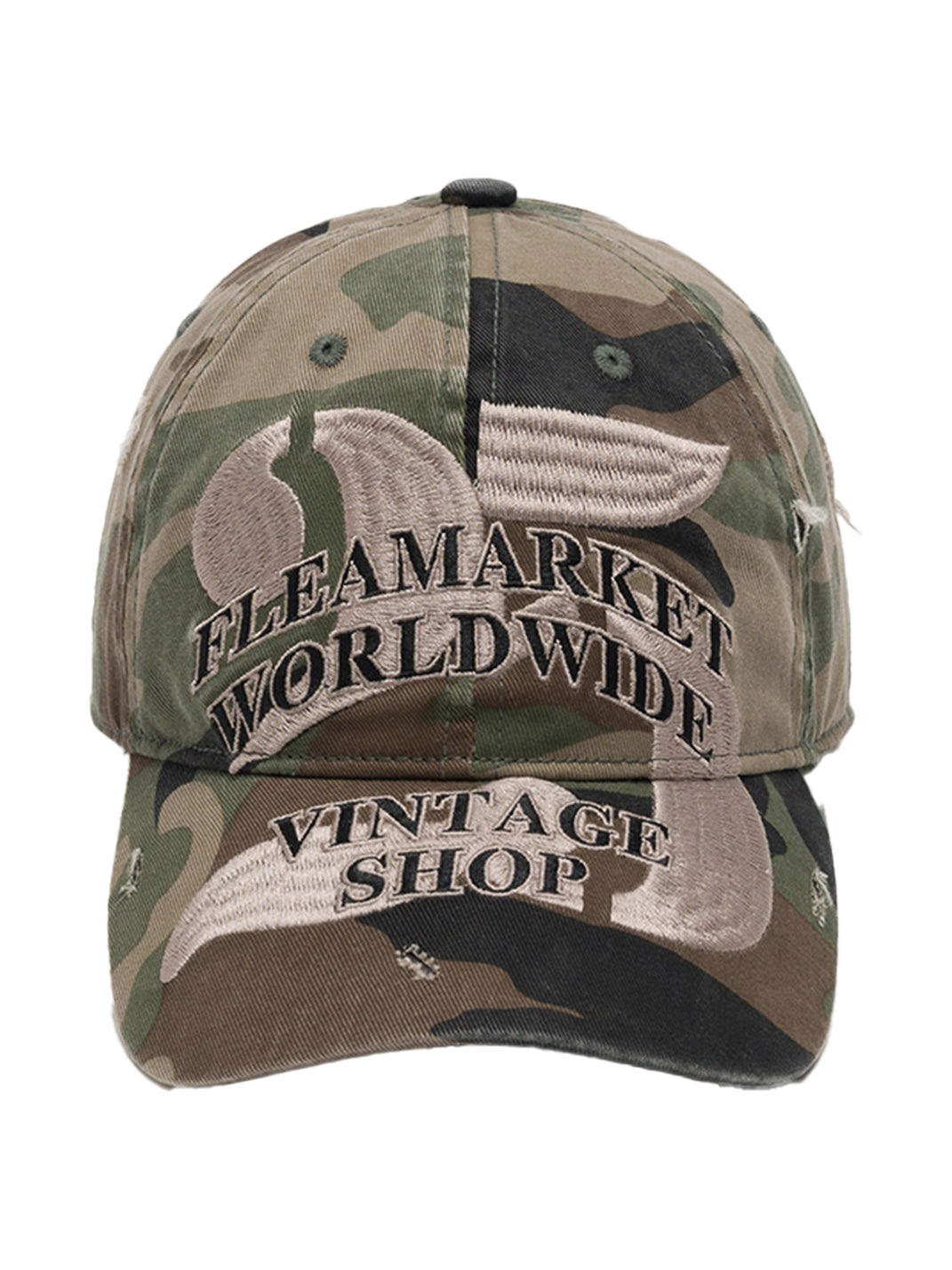 FLEAMARKET | "Worldwide" 25 Washed Curve Brim Baseball Cap - PSYLOS 1, FLEAMARKET | "Worldwide" 25 Washed Curve Brim Baseball Cap, Accessories, FLEAMARKET, PSYLOS 1