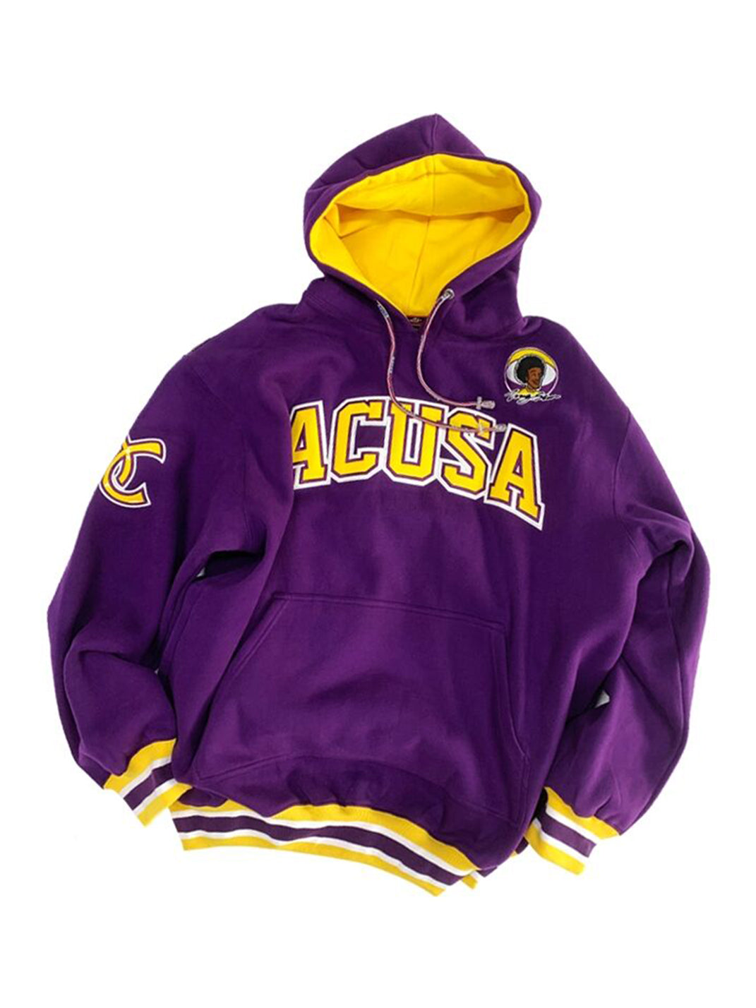 ACUSA | Oversized Retro Hoodie With Leather Logo - PSYLOS 1, ACUSA | Oversized Retro Hoodie With Leather Logo, Tops, ACUSA, PSYLOS 1