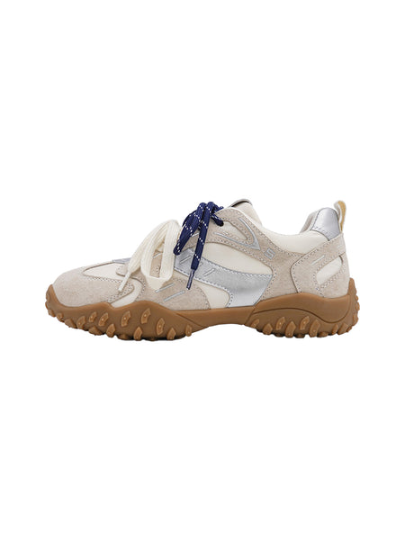 UNCLEWEN | Double Laced Suede Training Sneaker-Silver - PSYLOS 1, UNCLEWEN | Double Laced Suede Training Sneaker-Silver, Retro Trainers, UNCLEWEN, PSYLOS 1