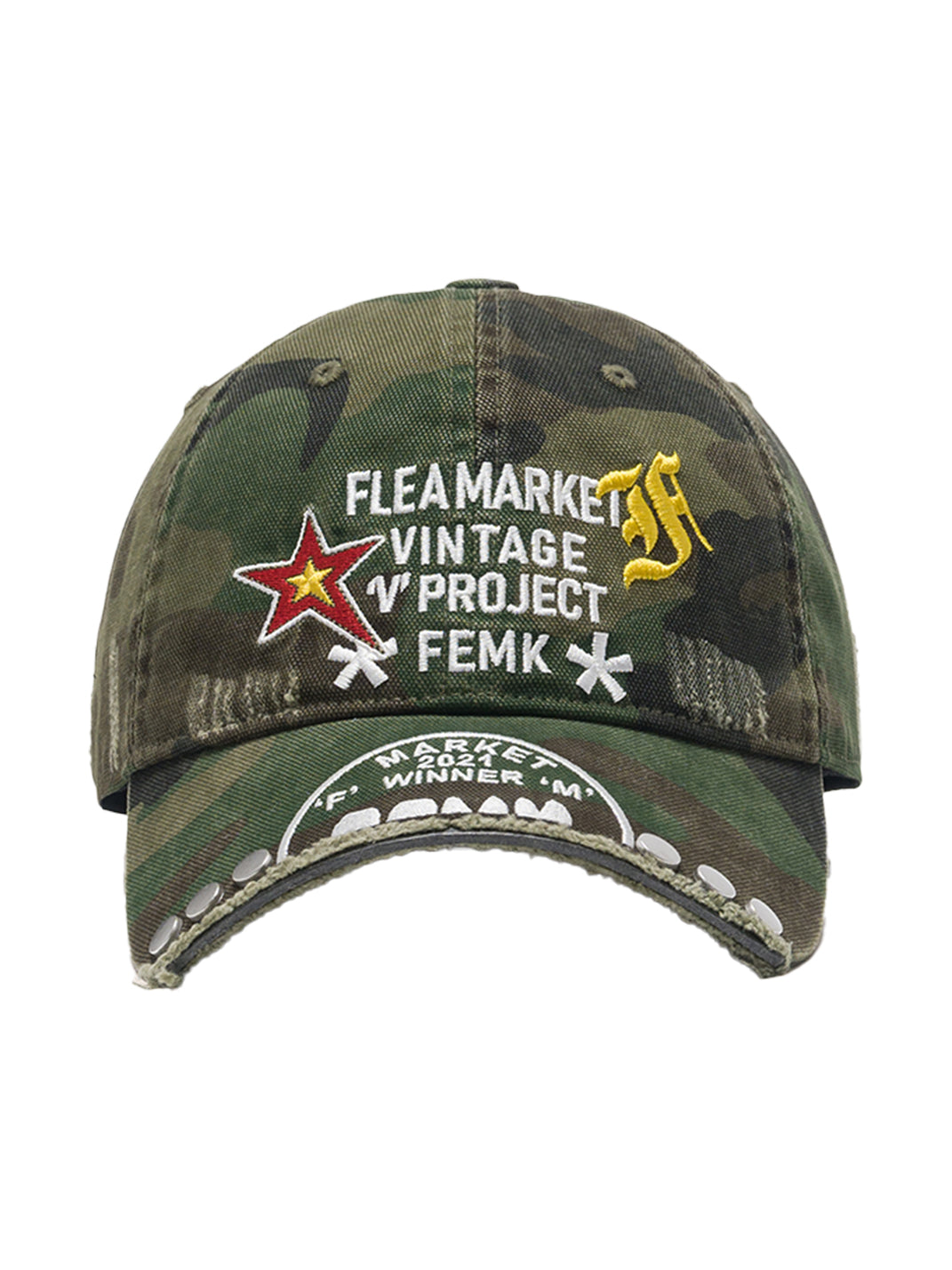 FLEAMARKET | "V Project" Stitchwork Curve Brim Baseball Cap - PSYLOS 1, FLEAMARKET | "V Project" Stitchwork Curve Brim Baseball Cap, Accessories, FLEAMARKET, PSYLOS 1