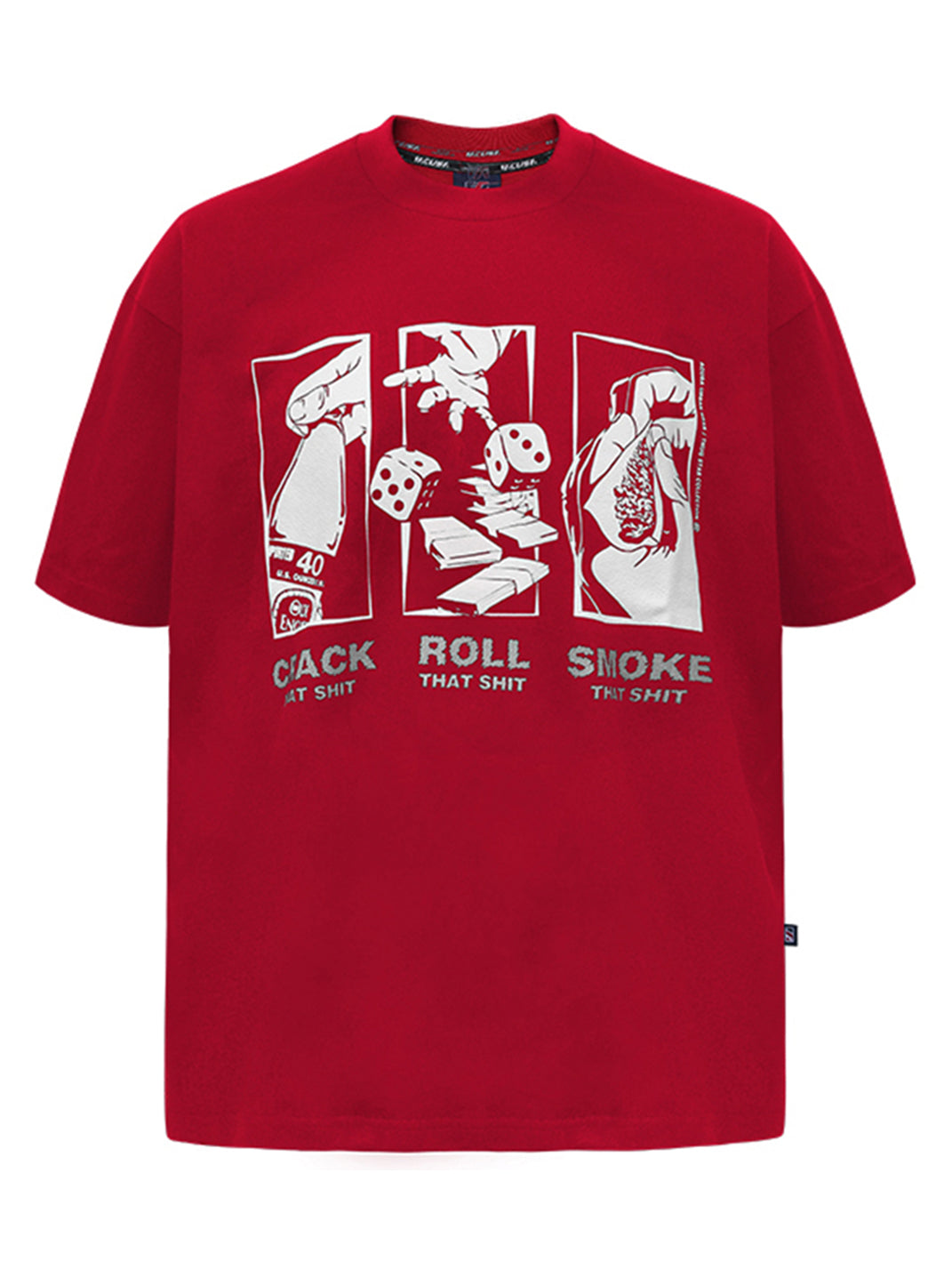 ACUSA | "HOOD LIFE" Oversized Cotton Tee - PSYLOS 1, ACUSA | "HOOD LIFE" Oversized Cotton Tee, Tops, ACUSA, PSYLOS 1