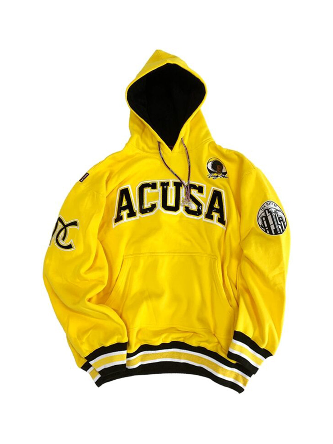 ACUSA | Oversized Retro Hoodie With Leather Logo - PSYLOS 1, ACUSA | Oversized Retro Hoodie With Leather Logo, Tops, ACUSA, PSYLOS 1