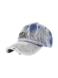 IIING | Curved Brim Washed Denim Baseball Cap - PSYLOS 1, IIING | Curved Brim Washed Denim Baseball Cap, Accessories, IIING, PSYLOS 1