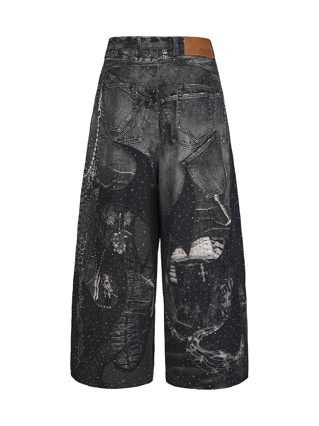 DND4DES | Armored Print Rhinestone Denim Pants - PSYLOS 1, DND4DES | Armored Print Rhinestone Denim Pants, Jeans, DND4DES•JAPAN, PSYLOS 1
