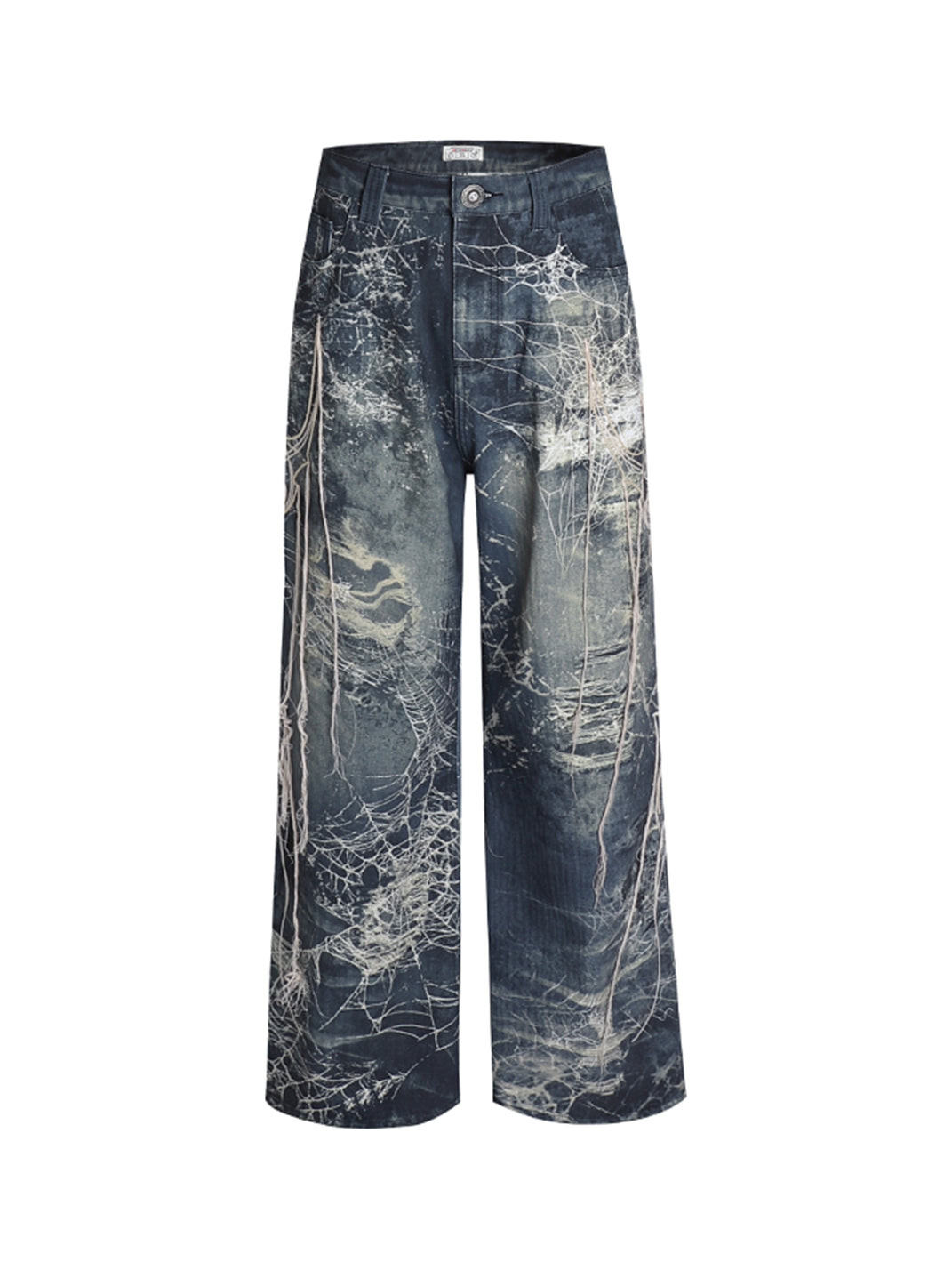 DND4DES | Distressed Web Embroidered Jeans - PSYLOS 1, DND4DES | Distressed Web Embroidered Jeans, Jeans, DND4DES•JAPAN, PSYLOS 1