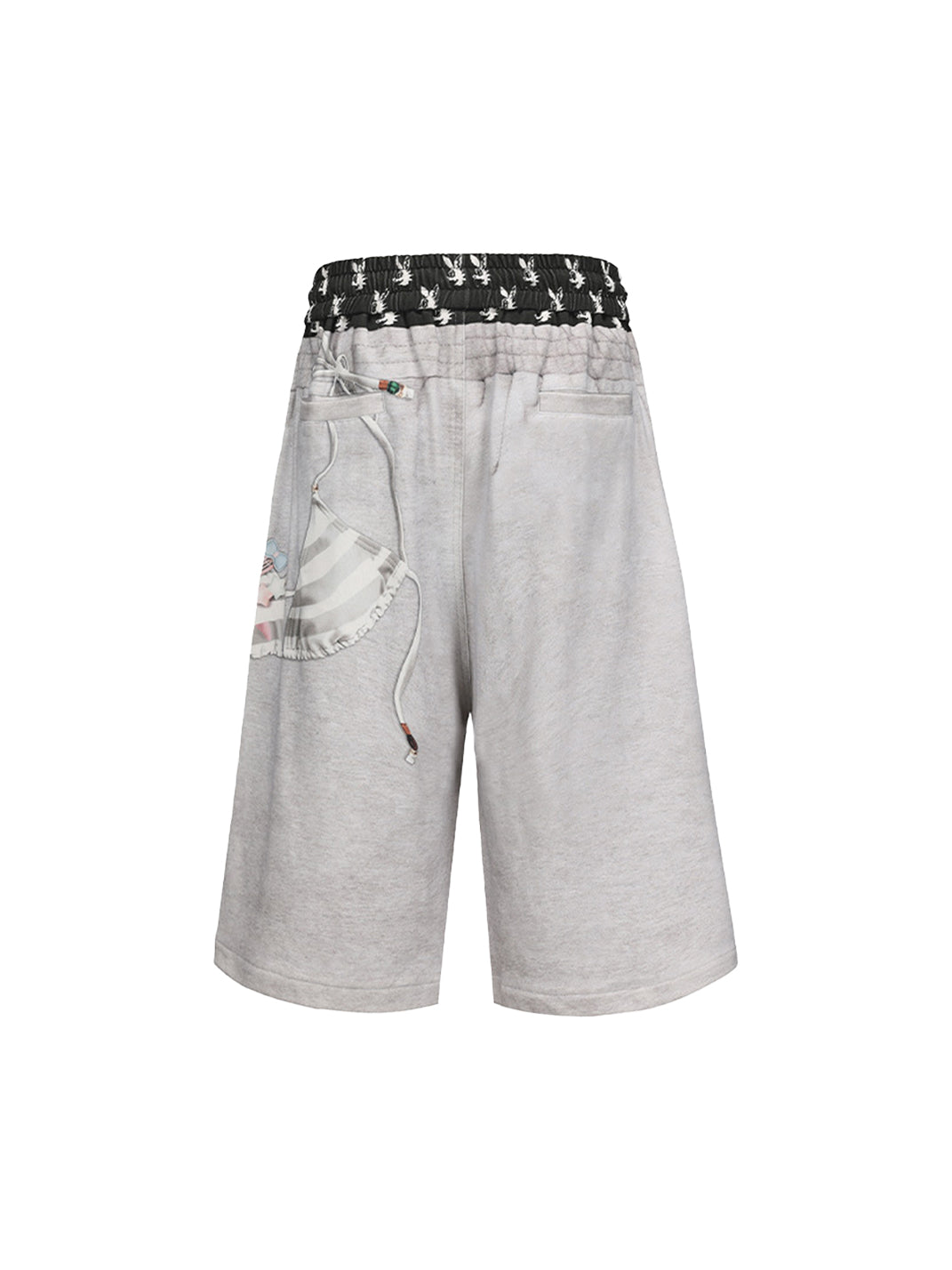 DND4DES | Cartoon Bikini Print Sweat Shorts - PSYLOS 1, DND4DES | Cartoon Bikini Print Sweat Shorts, Denim Shorts, DND4DES•JAPAN, PSYLOS 1