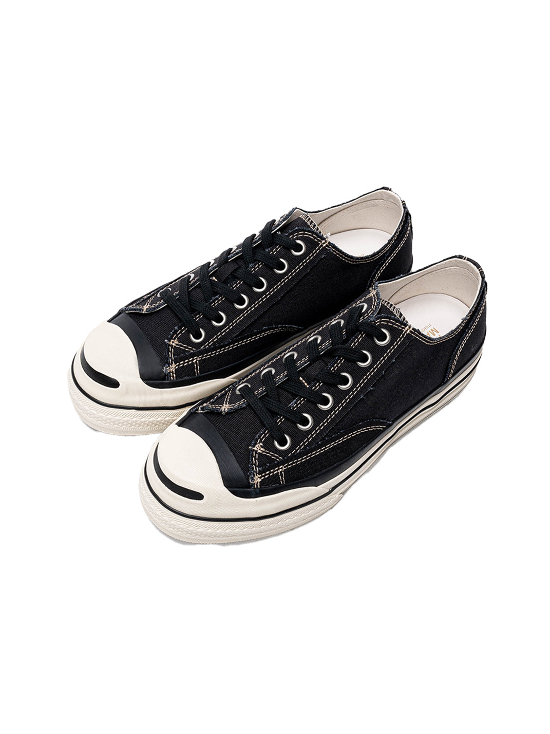 T/C MADE│016b Classic Jack Purcell Style Smiley-Toe Canvas Sneakers-Black - PSYLOS 1, T/C MADE│016b Classic Jack Purcell Style Smiley-Toe Canvas Sneakers-Black, Canvas Sneakers, T/C MADE, PSYLOS 1