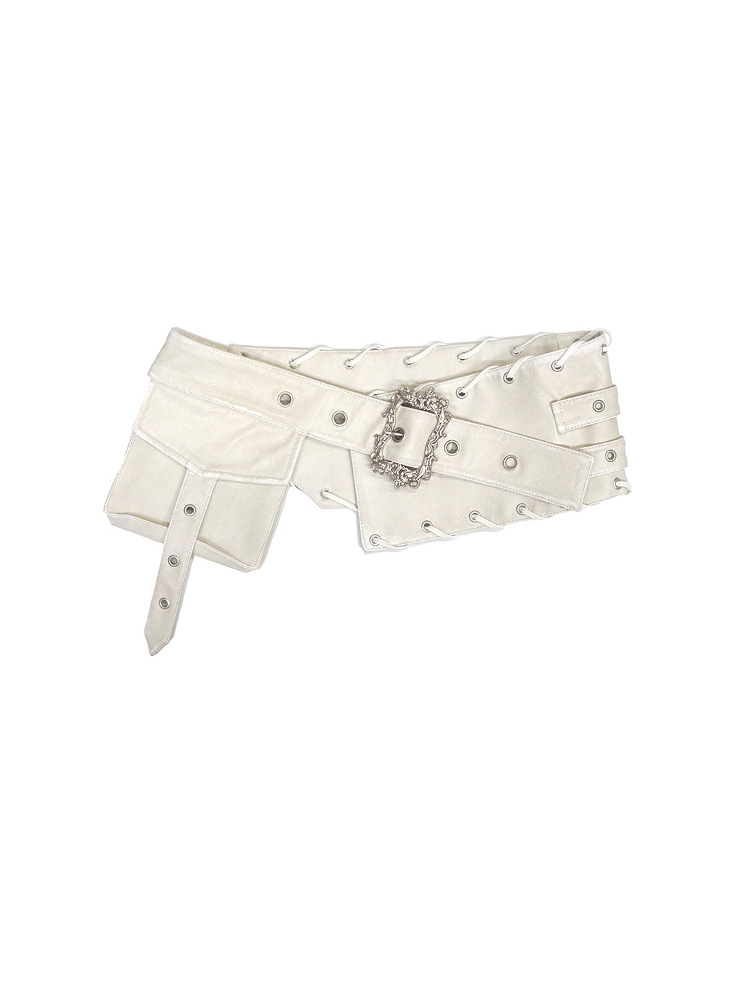 CestNous｜Women's Vintage Carved Buckle Waist Belt-White - PSYLOS 1, CestNous｜Women's Vintage Carved Buckle Waist Belt-White, Belt, CestNous, PSYLOS 1