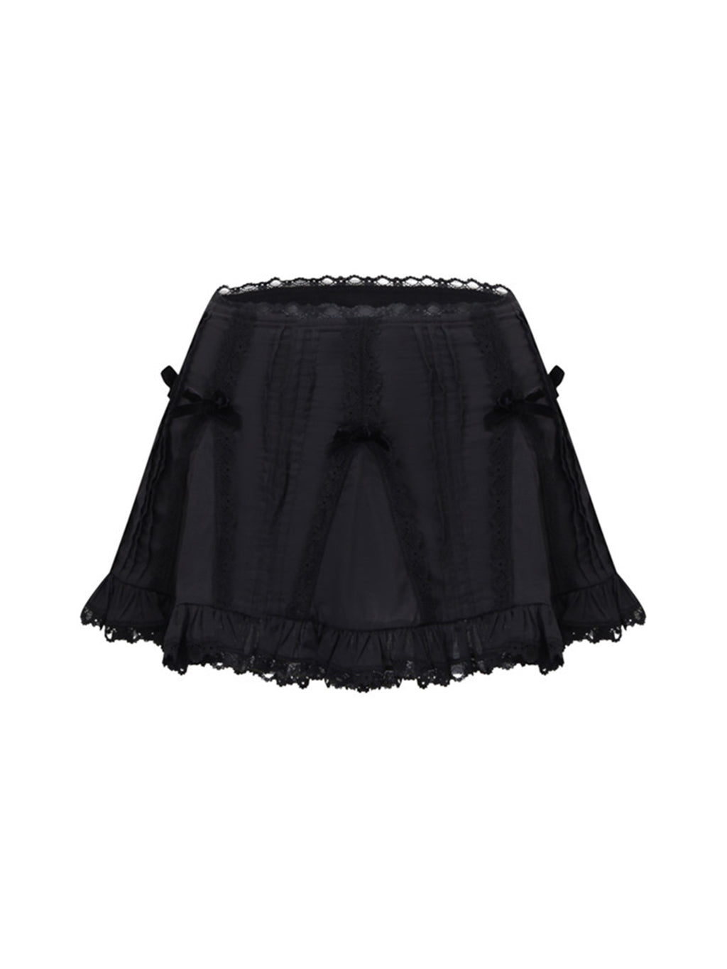 nodress | Lace Pleated A-Line Skirt Black / M nodress | Lace Pleated A-Line Skirt Black / M
