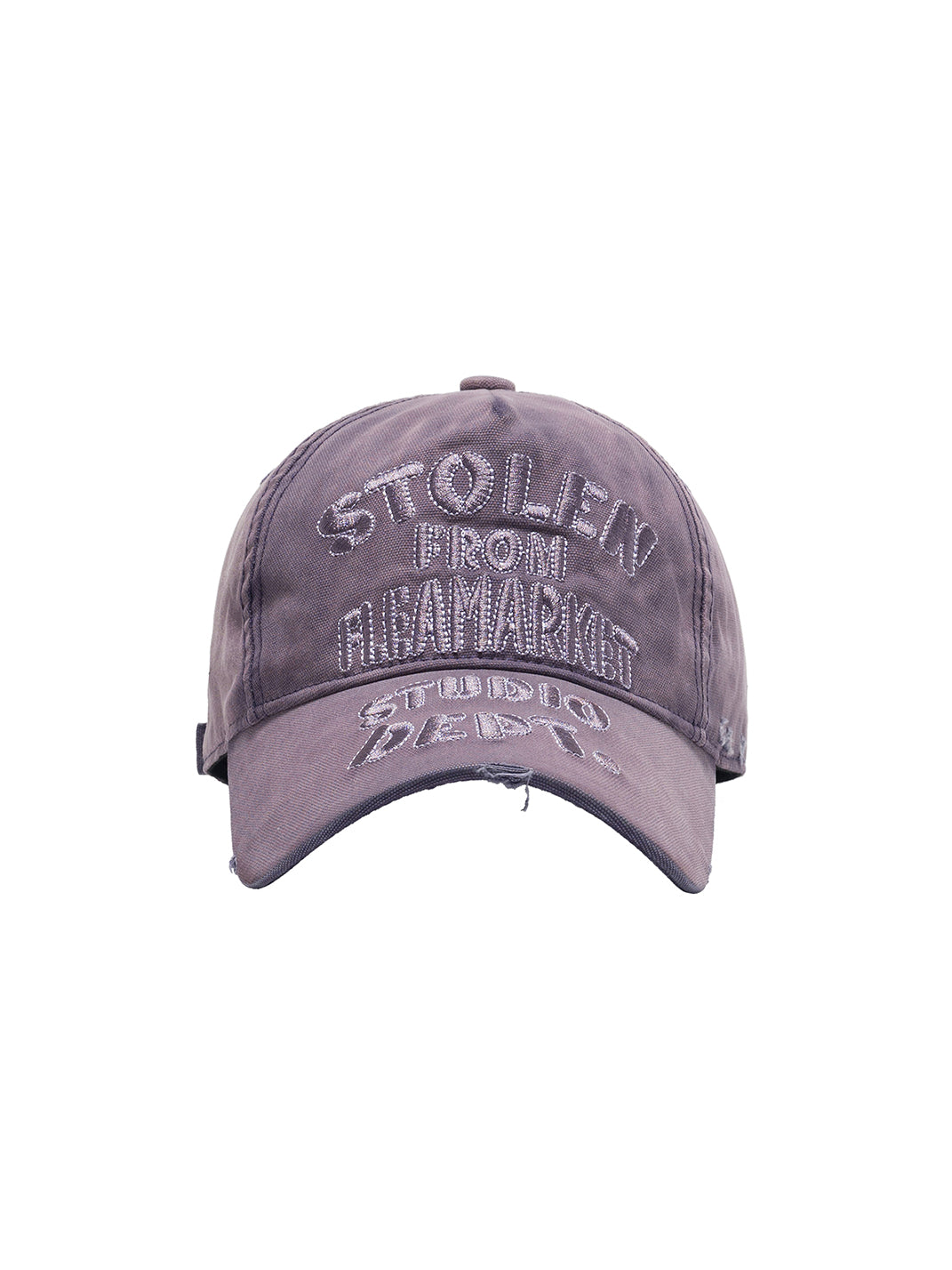 FLEAMARKET | "STOLEN" Stitchwork Curve Brim Cap-Purple - PSYLOS 1, FLEAMARKET | "STOLEN" Stitchwork Curve Brim Cap-Purple, Hats, FLEAMARKET, PSYLOS 1
