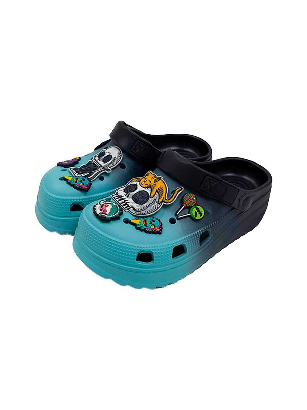 UNFAIR | Skull EVA Platform Covered-Toe Beach Clogs - PSYLOS 1, UNFAIR | Skull EVA Platform Covered-Toe Beach Clogs, Sandals, UNFAIR, PSYLOS 1