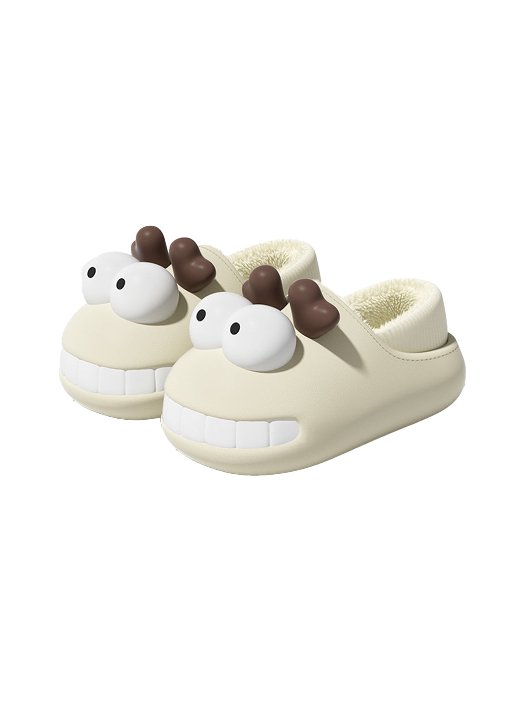 Chedoir | Fleece Cartoon Deer Closed Toe Slides - PSYLOS 1, Chedoir | Fleece Cartoon Deer Closed Toe Slides, Slippers, Chedoir, PSYLOS 1