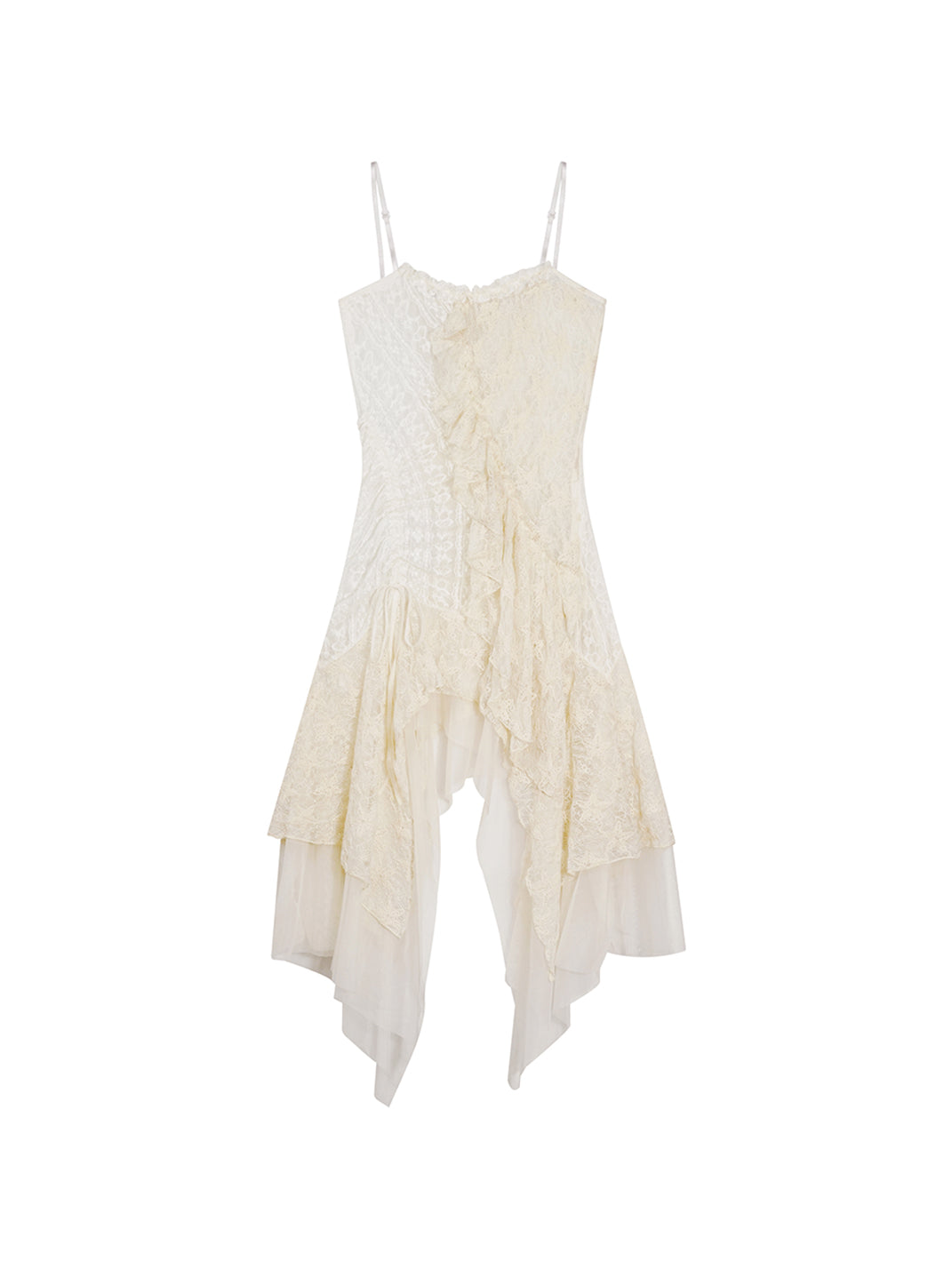 CestNous｜Lace Ruffle Mesh Dress with Star Detail - PSYLOS 1, CestNous｜Lace Ruffle Mesh Dress with Star Detail, Dress, CestNous, PSYLOS 1