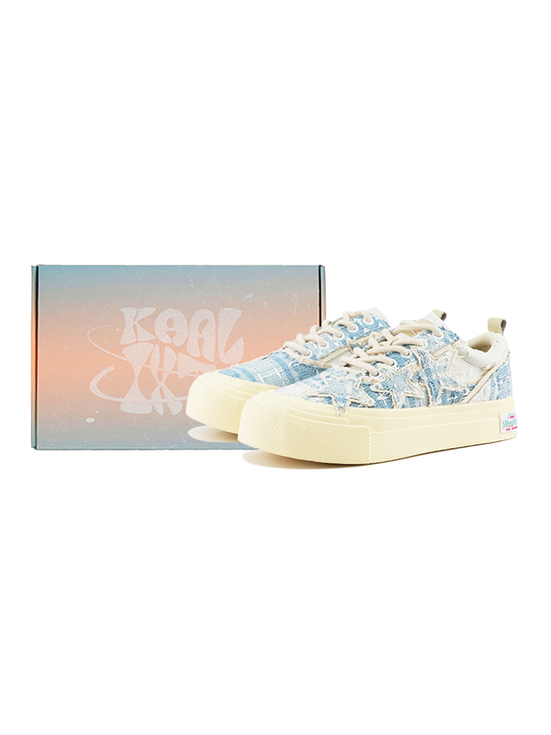 KAALIXTO | Star Pattern Low Top Canvas Sneakers-Blue - PSYLOS 1, KAALIXTO | Star Pattern Low Top Canvas Sneakers-Blue, Chunky Sneakers, KAALIXTO•JAPAN, PSYLOS 1