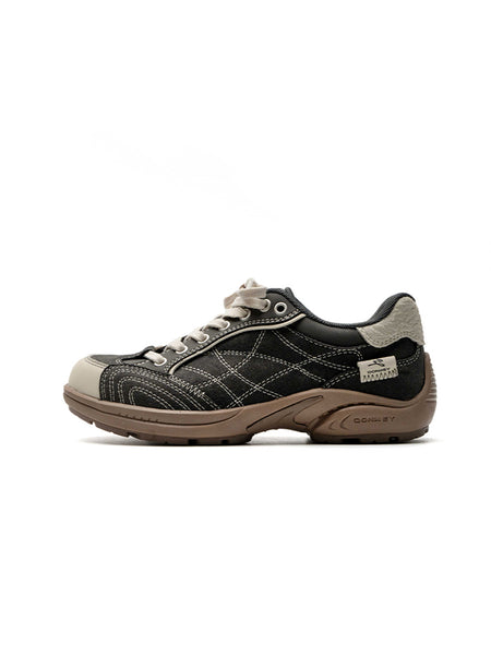 MULE DONKEY | "Downforce" Retro Stitchwork Racing Trainer - Charcoal - PSYLOS 1, MULE DONKEY | "Downforce" Retro Stitchwork Racing Trainer - Charcoal, Unisex Shoes, MULE DONKEY, PSYLOS 1