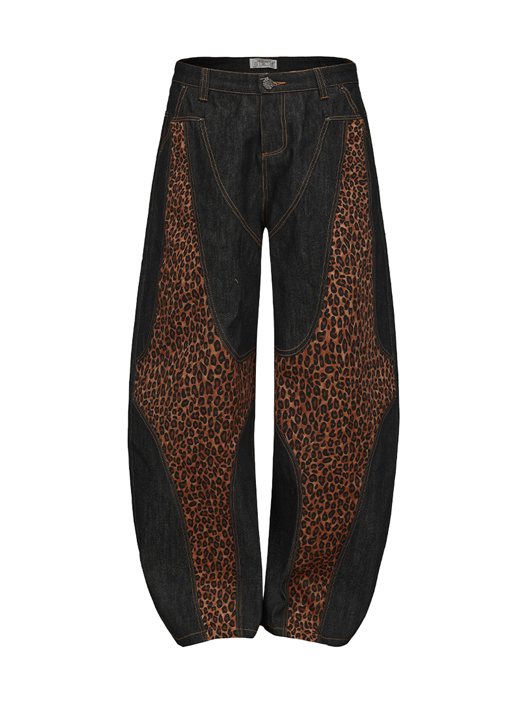 DND4DES | Cross Leopard Patch Baggy Jeans - PSYLOS 1, DND4DES | Cross Leopard Patch Baggy Jeans, Jeans, DND4DES•JAPAN, PSYLOS 1