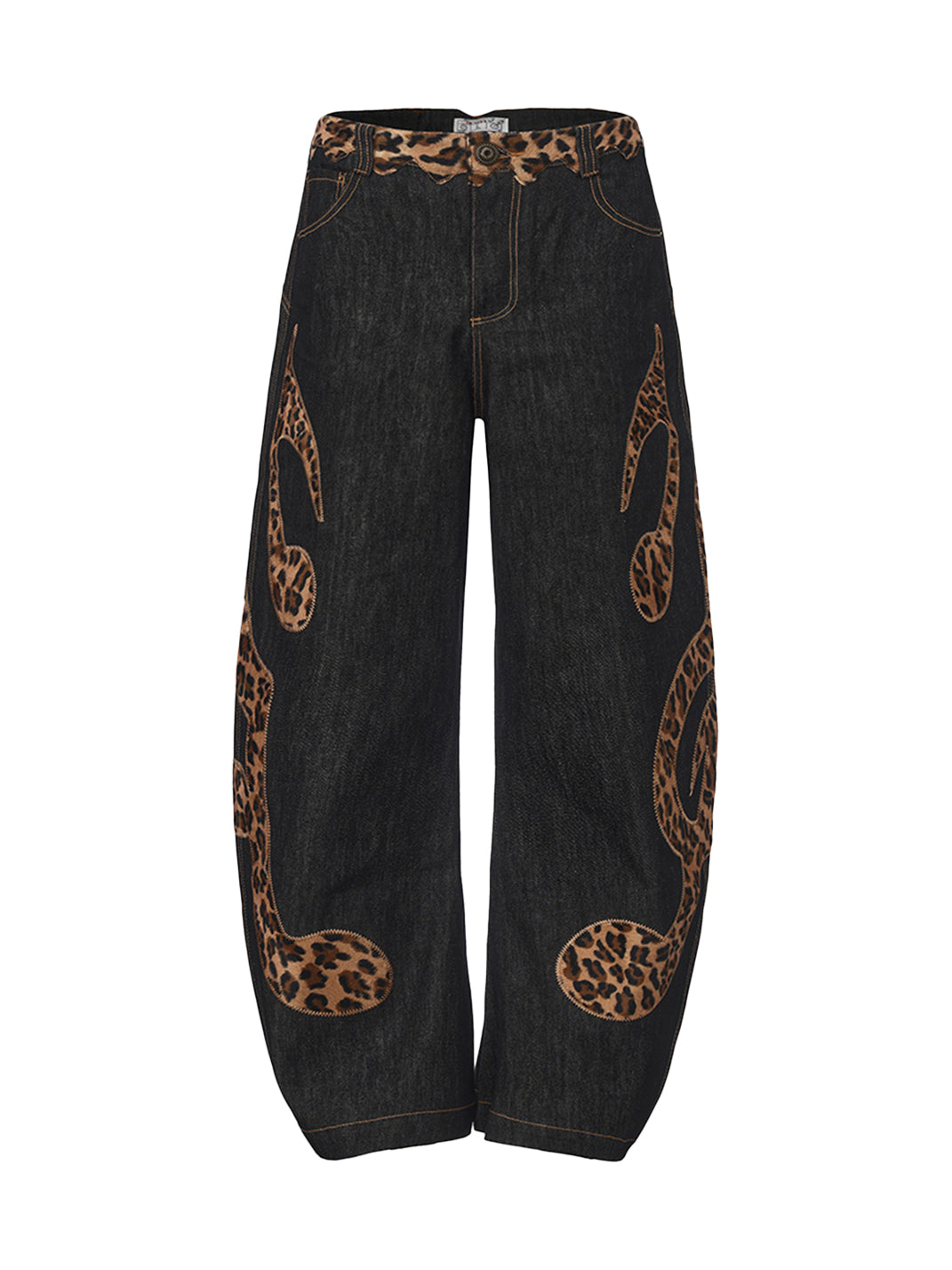 DND4DES | Leopard Note Embroidery Baggy Jeans - PSYLOS 1, DND4DES | Leopard Note Embroidery Baggy Jeans, Jeans, DND4DES•JAPAN, PSYLOS 1
