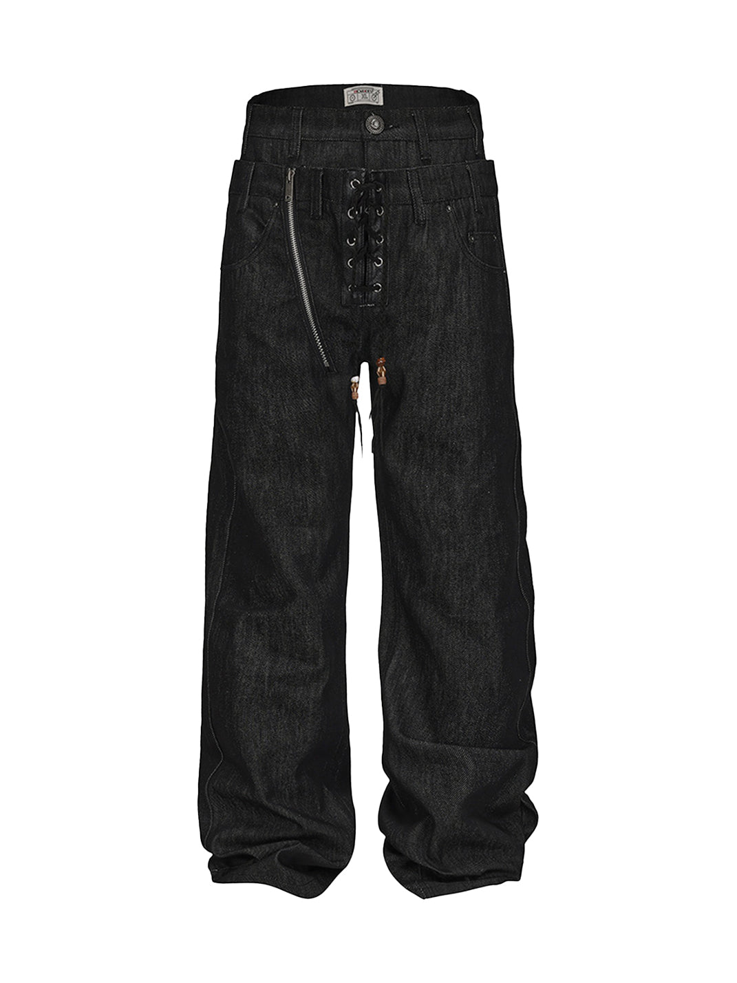 DND4DES | Zipper Drawstring Flare Denim Pants - PSYLOS 1, DND4DES | Zipper Drawstring Flare Denim Pants, Jeans, DND4DES•JAPAN, PSYLOS 1