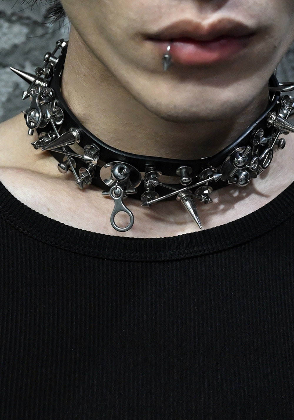 ILLuSoRy丨Handmade Punk Leather Choker - Heavy Duty Hardware - PSYLOS 1, ILLuSoRy丨Handmade Punk Leather Choker - Heavy Duty Hardware, Accessories, ILLuSoRy, PSYLOS 1