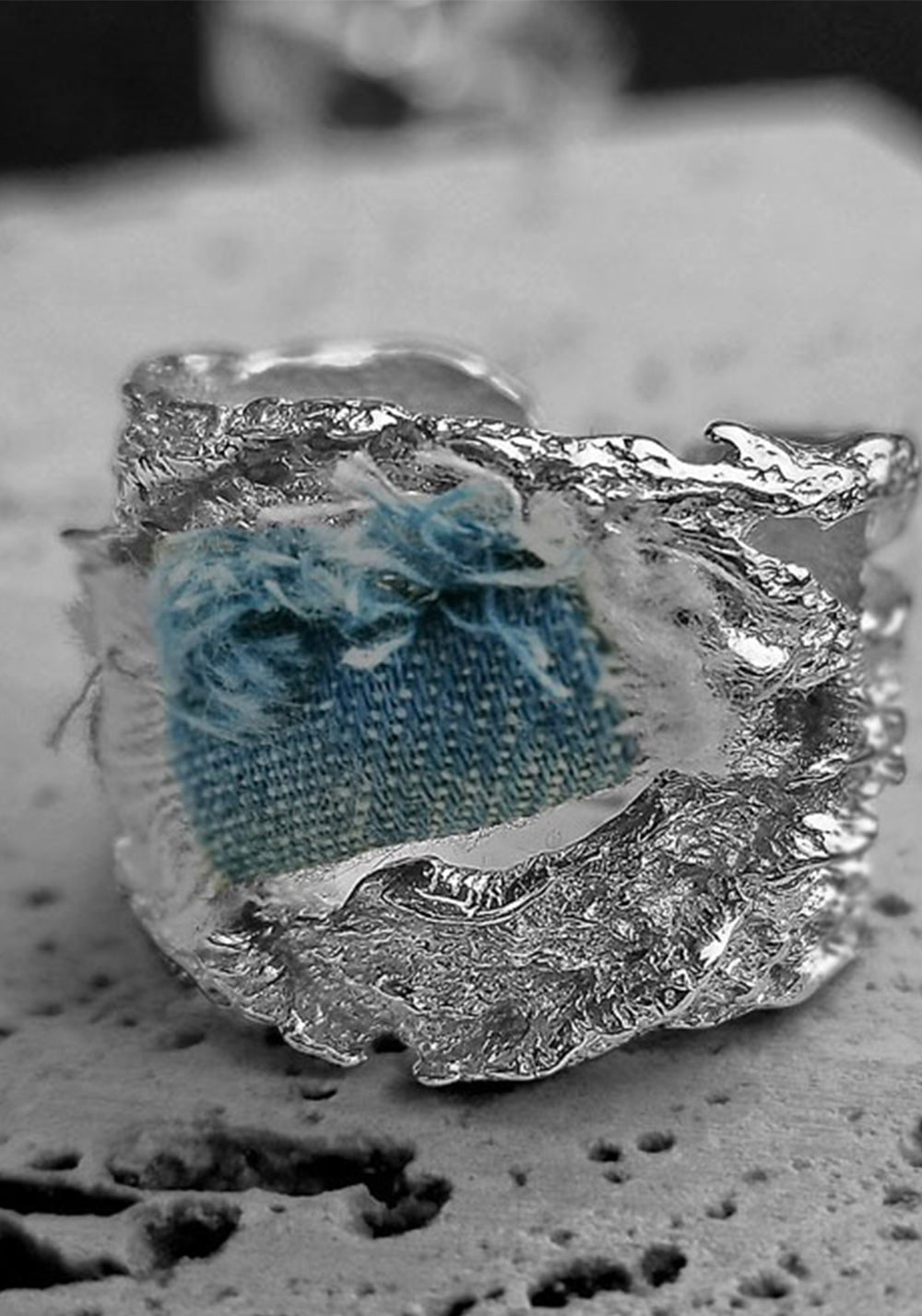 ILLuSoRy丨Futuristic Silver Denim Ring - PSYLOS 1, ILLuSoRy丨Futuristic Silver Denim Ring, Accessories, ILLuSoRy, PSYLOS 1