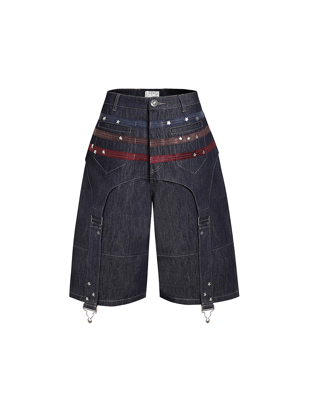 DND4DES | Star Rivet Suede Denim Shorts - PSYLOS 1, DND4DES | Star Rivet Suede Denim Shorts, Shorts, DND4DES•JAPAN, PSYLOS 1