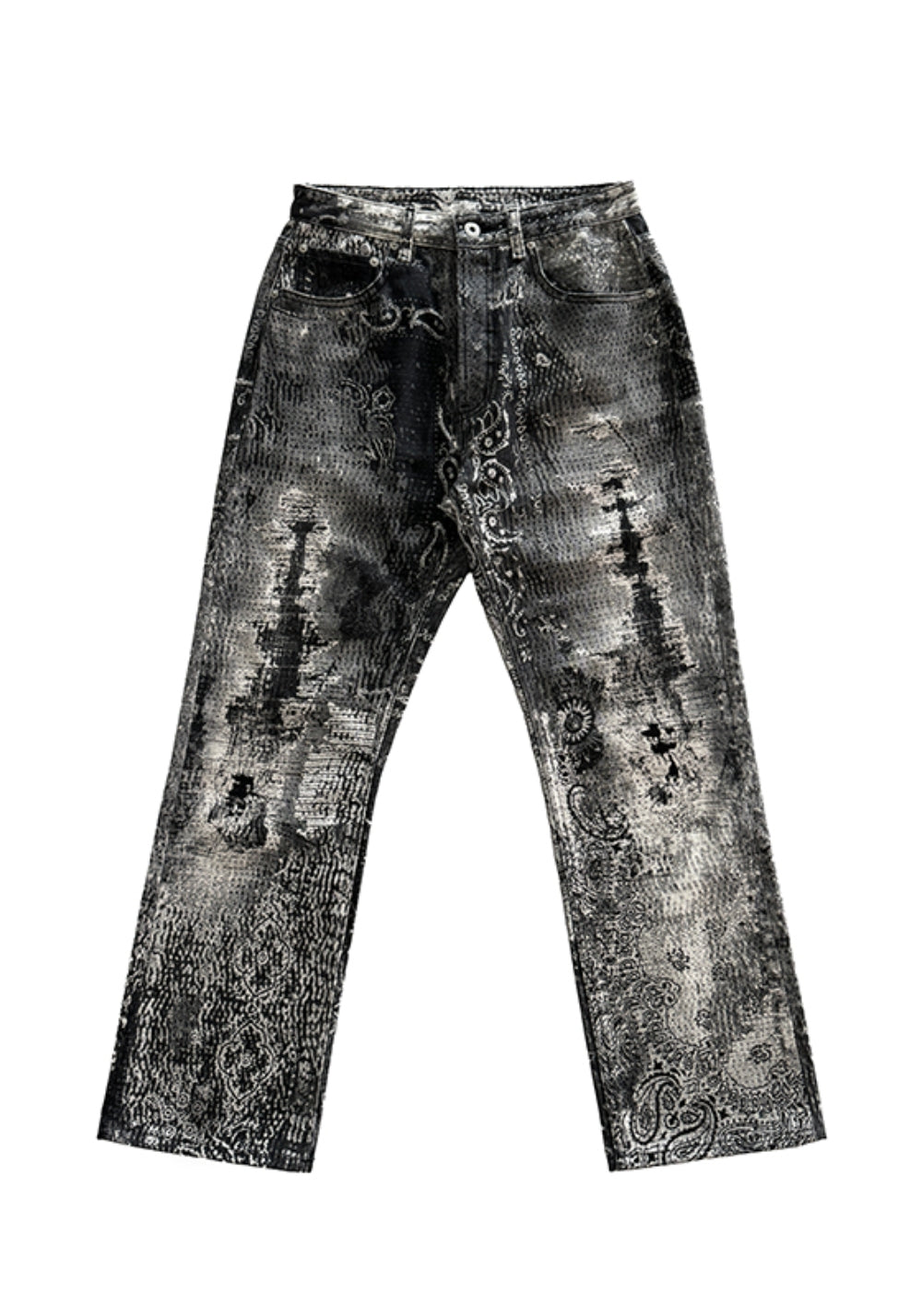 HAONANHUANG丨501 Boro Digital Patch Jeans - PSYLOS 1, HAONANHUANG丨501 Boro Digital Patch Jeans, Jeans, HAONANHUANG, PSYLOS 1