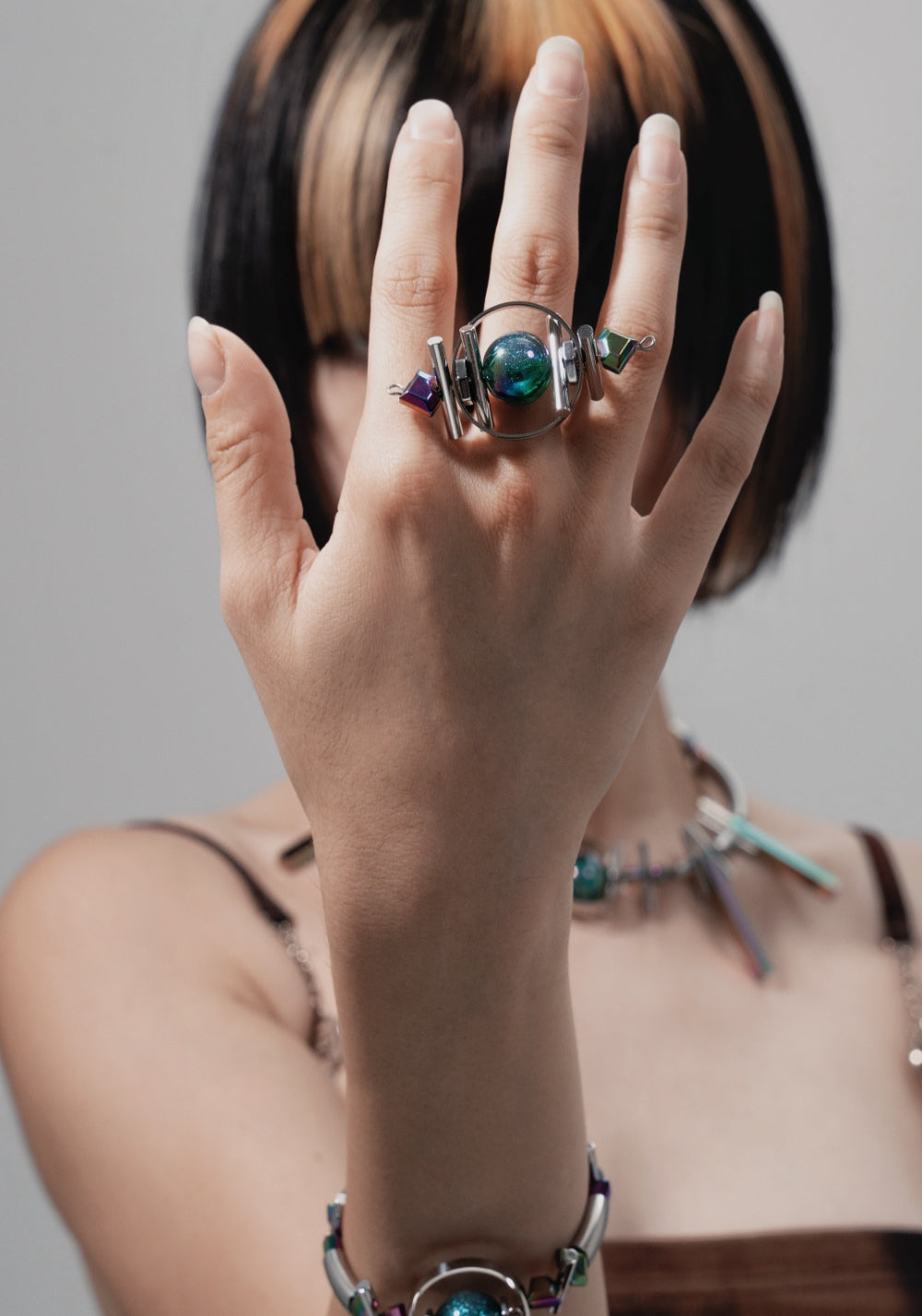 SUN HUNTER丨Industrial Punk Titanium Ring - PSYLOS 1, SUN HUNTER丨Industrial Punk Titanium Ring, Accessories, SUN HUNTER, PSYLOS 1