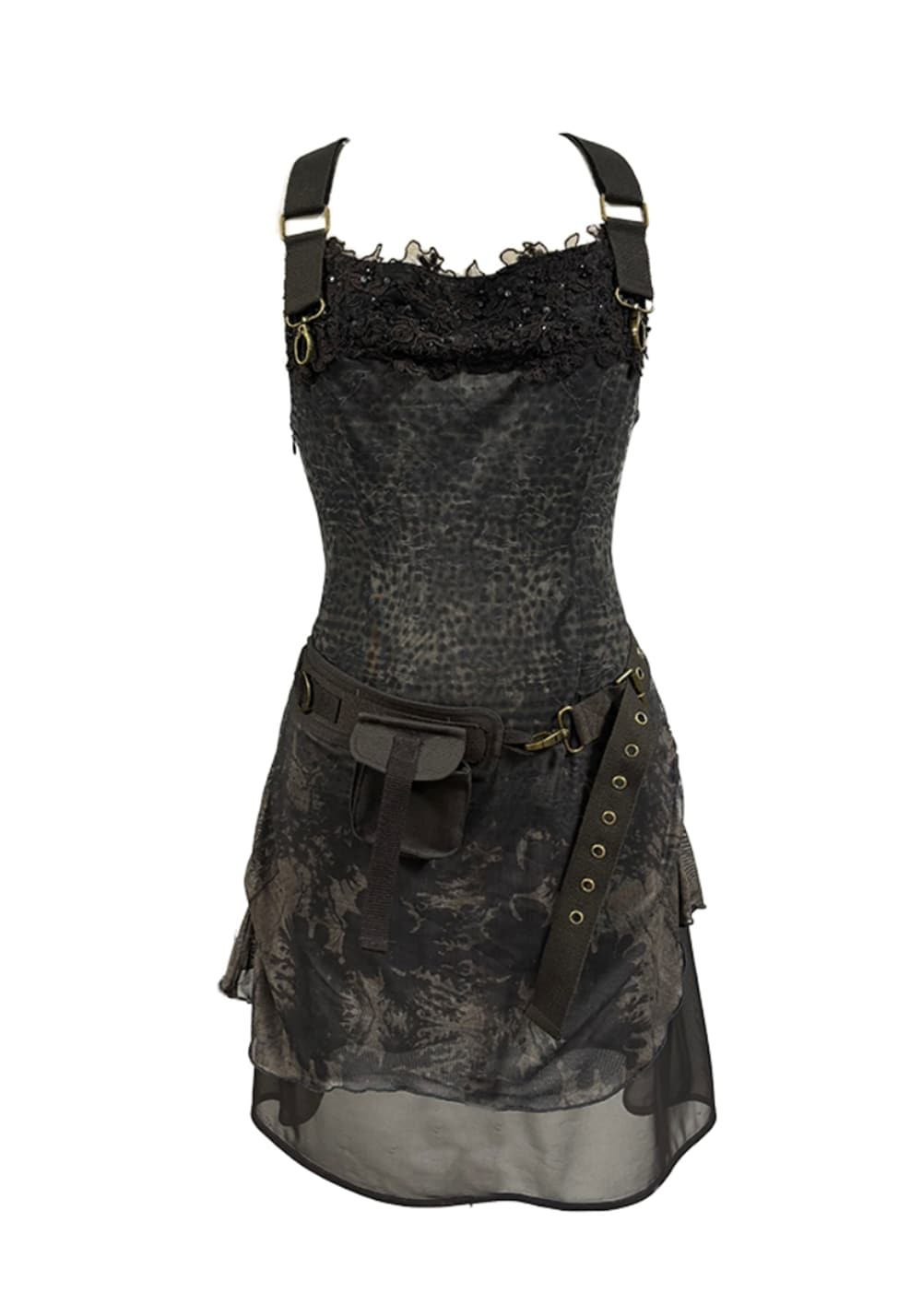 OPEN AESTHETIC25SS Embroidered Mesh Dress Black / M OPEN AESTHETIC25SS Embroidered Mesh Dress Black / M