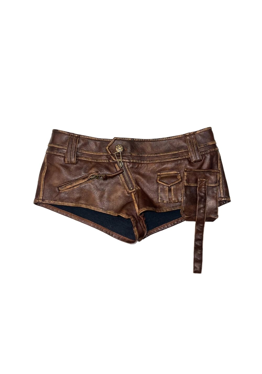 OPEN AESTHETIC丨Punk Leather Low Shorts - PSYLOS 1, OPEN AESTHETIC丨Punk Leather Low Shorts, Shorts, OPEN AESTHETIC, PSYLOS 1