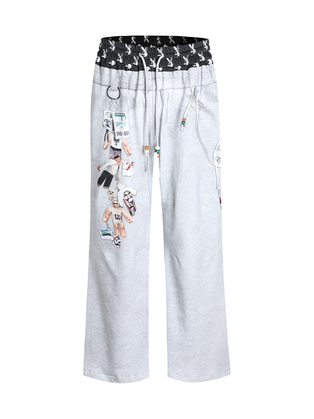 DND4DES | Bikini Print Double Waist Flare Pants - PSYLOS 1, DND4DES | Bikini Print Double Waist Flare Pants, Pants, DND4DES•JAPAN, PSYLOS 1