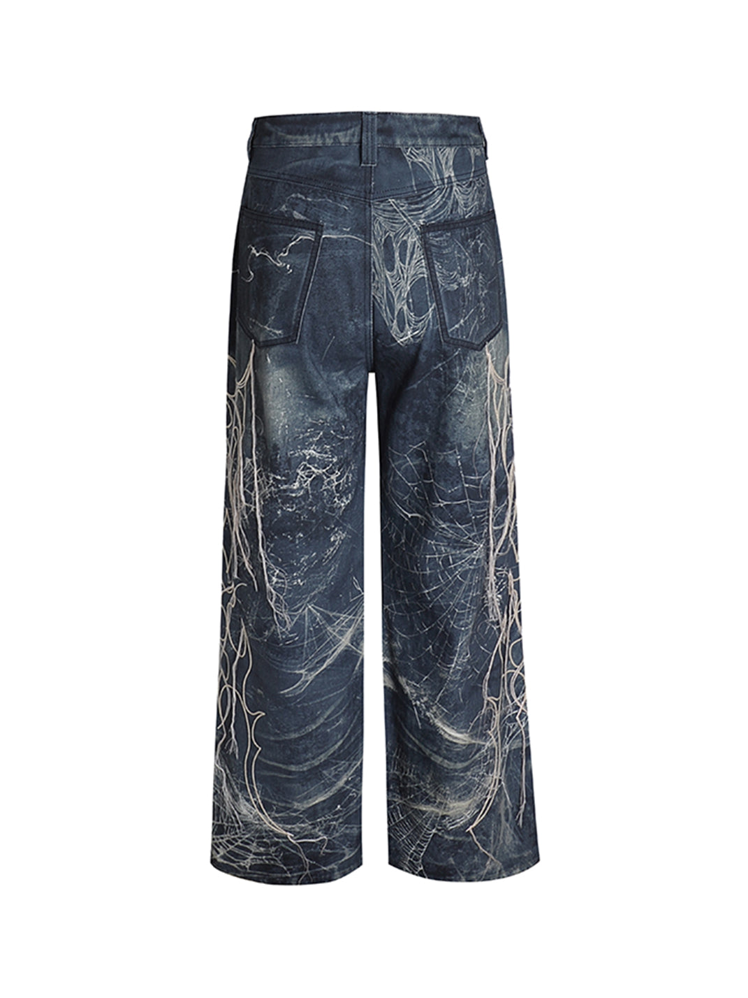 DND4DES | Distressed Web Embroidered Jeans - PSYLOS 1, DND4DES | Distressed Web Embroidered Jeans, Jeans, DND4DES•JAPAN, PSYLOS 1