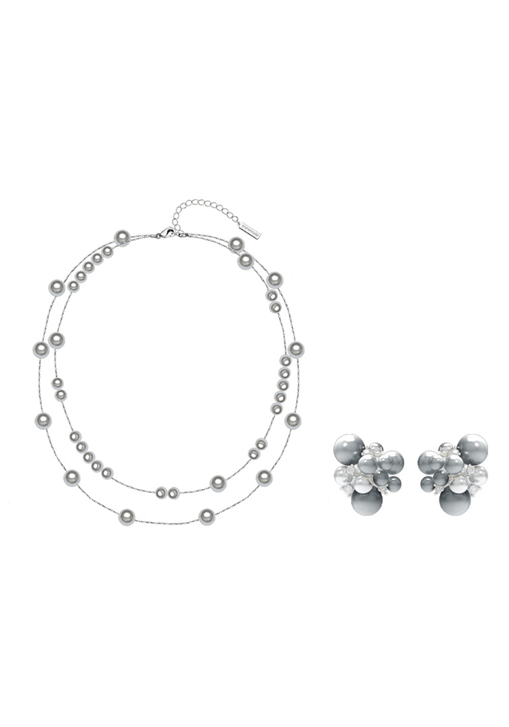 SUN HUNTER丨Broken Pearl Necklace & Mismatch Pearl Ear Set - PSYLOS 1, SUN HUNTER丨Broken Pearl Necklace & Mismatch Pearl Ear Set, Accessories, SUN HUNTER, PSYLOS 1