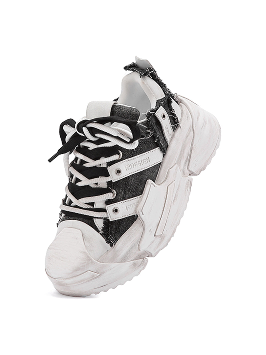 M88M丨Denim Canvas Distressed Melting Skate Shoes-Black - PSYLOS 1, M88M丨Denim Canvas Distressed Melting Skate Shoes-Black, Shoes, M88M, PSYLOS 1