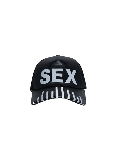SEXXDEVIL | Leather Print Embroidered Baseball Cap