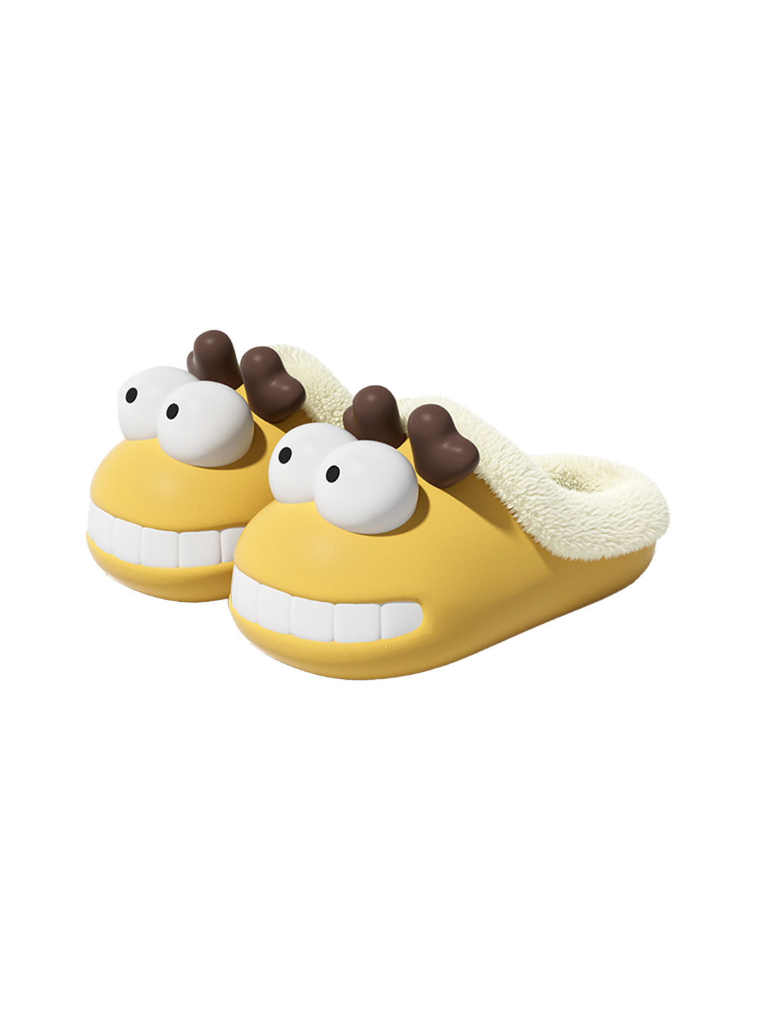 Chedoir | Fleece Cartoon Deer Closed Toe Slides - PSYLOS 1, Chedoir | Fleece Cartoon Deer Closed Toe Slides, Slippers, Chedoir, PSYLOS 1