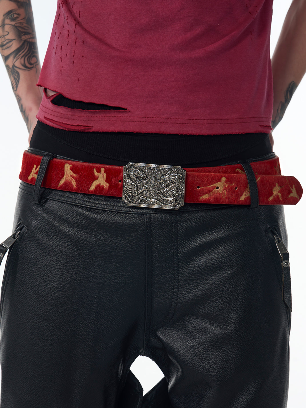 Fourth3ex | Dragon Leather Belt with Fur - PSYLOS 1, Fourth3ex | Dragon Leather Belt with Fur, Belt, Fourth3ex, PSYLOS 1