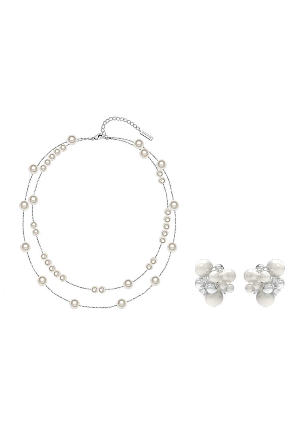 SUN HUNTER丨Broken Pearl Necklace & Mismatch Pearl Ear Set - PSYLOS 1, SUN HUNTER丨Broken Pearl Necklace & Mismatch Pearl Ear Set, Accessories, SUN HUNTER, PSYLOS 1