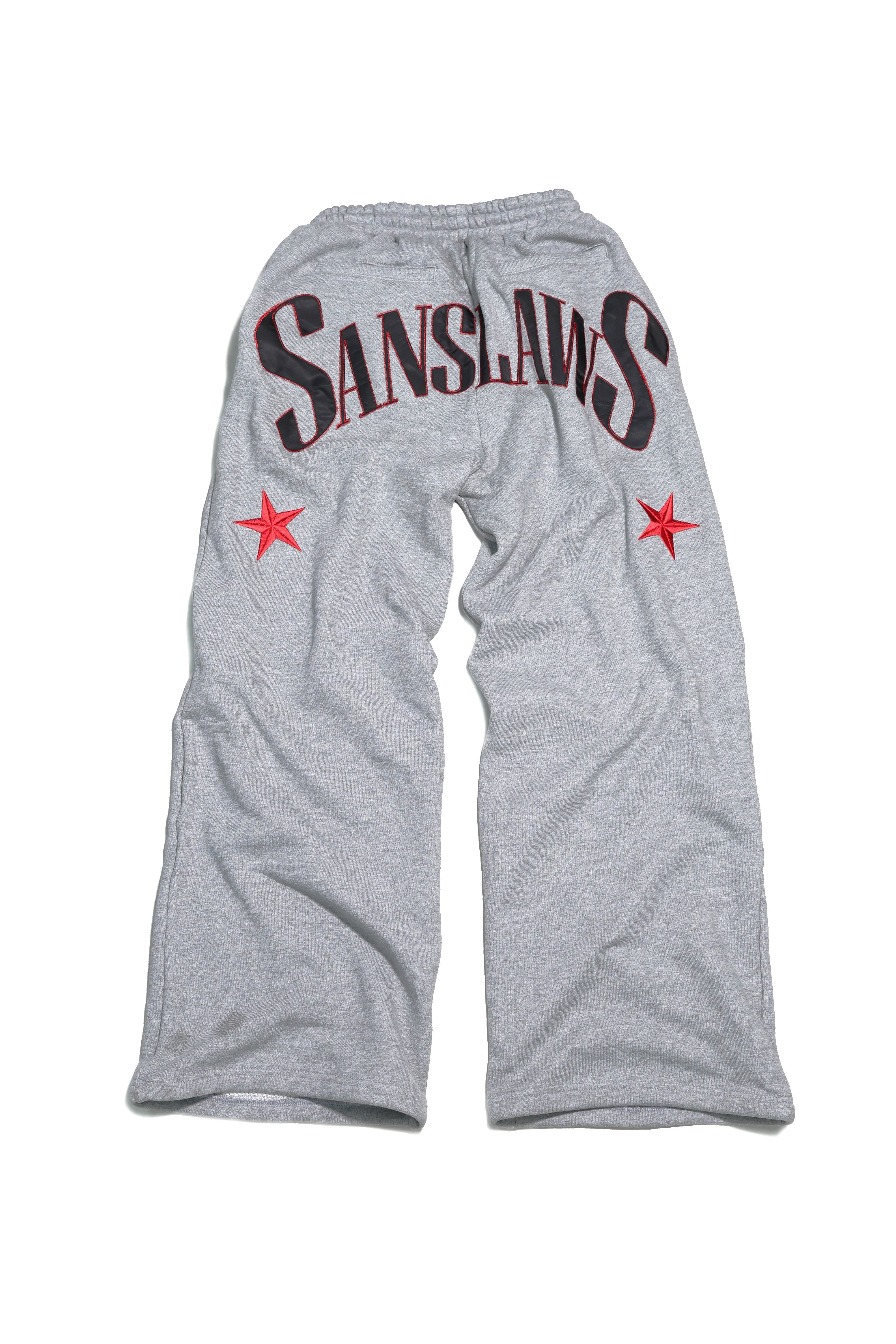 SANSLAWS丨Logo Patches Embroidered Sweatpants - PSYLOS 1, SANSLAWS丨Logo Patches Embroidered Sweatpants, Pants, SANSLAWS, PSYLOS 1