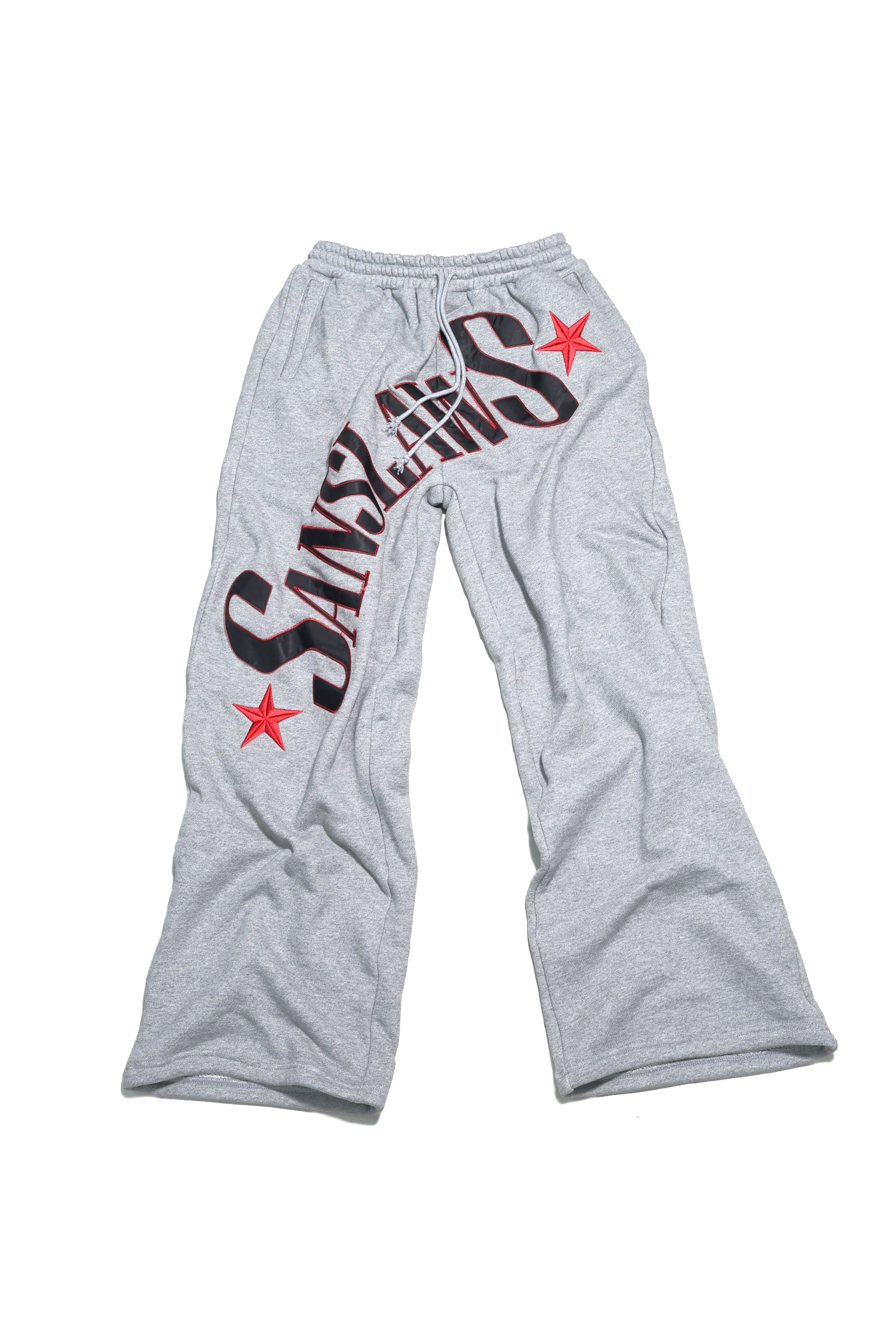 SANSLAWS丨Logo Patches Embroidered Sweatpants - PSYLOS 1, SANSLAWS丨Logo Patches Embroidered Sweatpants, Pants, SANSLAWS, PSYLOS 1